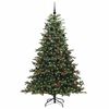 vidaXL Kunstig juletre med 300 LED grønn 210 cm PVC og Metall og Plast