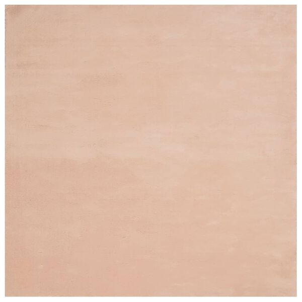 vidaXL Teppe HUARTE kort luv mykt og vaskbart blush 160x160 cm