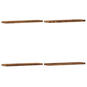 vidaXL Vegghyller 4 stk gammelt tre 40x20x1,5 cm konstruert tre