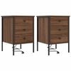 vidaXL Nattbordskap 2 pcs Brun Eik 42 x 41 x 61 cm Konstruert tre