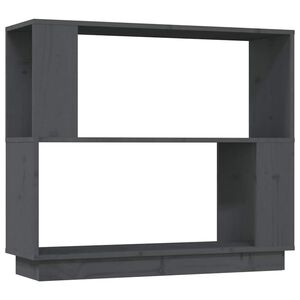 vidaXL Bokhylle/romdeler gr&aring; 80x25x70 cm heltre furu