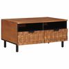 vidaXL Kaffebord med skuff Brun 80 x 54 x 40 cm Massiv mango tre