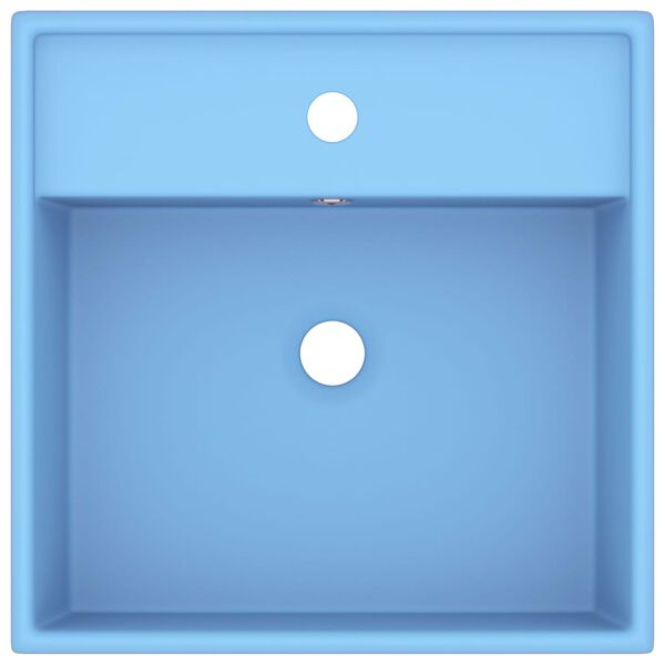 vidaXL Luksuri&oslash;s servant overl&oslash;p firkantet lysebl&aring; 41x41 cm keramisk