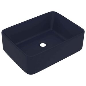 vidaXL Luksuri&oslash;s servant matt m&oslash;rkebl&aring; 41x30x12 cm keramisk