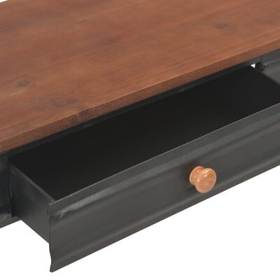 vidaXL Konsollbord med 2 skuffer 120x30x75 cm heltre gran