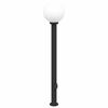 vidaXL Pullertlampe med stikkontakt 120 cm svart IP44