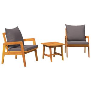 vidaXL Bistrosett 3 pcs Brun 59.5 x 65 x 72 cm Solid akasietre