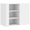 vidaXL Veggskap hvit 75x35x60 cm konstruert tre