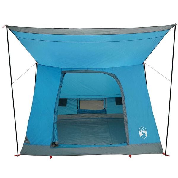 vidaXL Camping Telt med tak med lagring Bl&aring; 223 x 163 x 130 cm taft