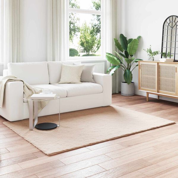 vidaXL Kunstpels Kanin Teppe Olite Gr&aring;brun 160 x 230 cm Polyester