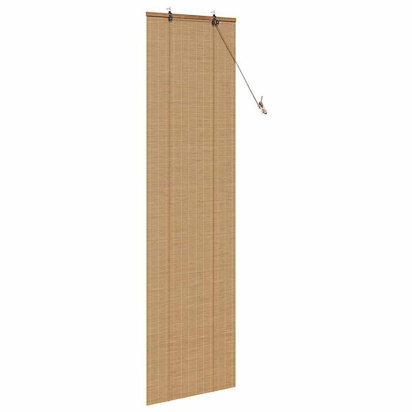 vidaXL Rullegardin med gardiner Brun 60 x 220 cm Bambus