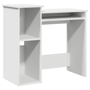 vidaXL Skrivebord med hyller hvit 84x40x78 cm konstruert tre