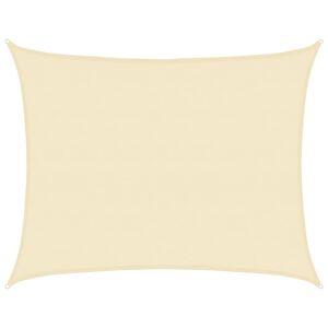 vidaXL Solseil 160 g/m&sup2; kremhvit 6x8 m HDPE