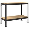 vidaXL Arbeidsbenk Svart 115 x 55 x 91 cm Ingeni&oslash;rtre og metall