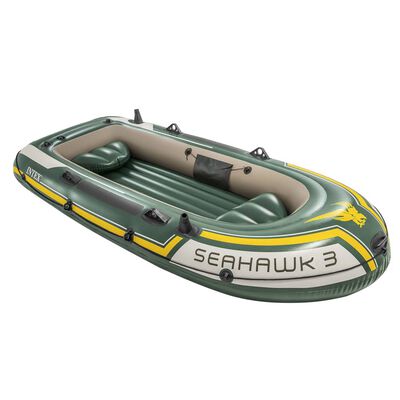 Intex Oppblåsbart båtsett Seahawk 3 med påhengsmotor og brakett