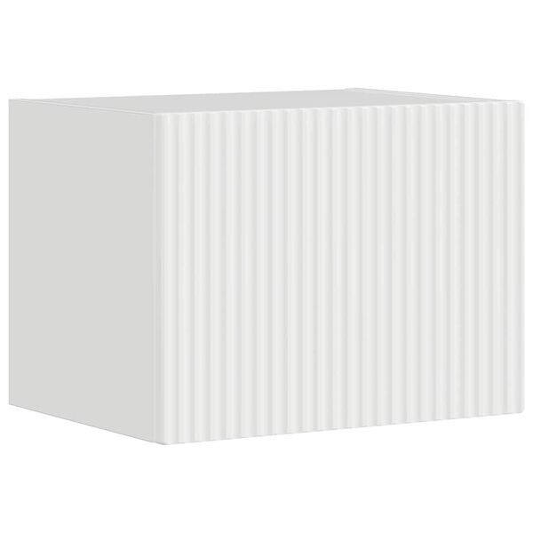 vidaXL TV Veggskap Glanset Hvit 60 x 31 x 29.5 cm Konstruert tre