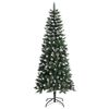 vidaXL Kunstig juletre med 300 LED gr&oslash;nn 210 cm PVC og plast og st&aring;l