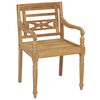 vidaXL Bataviastoler 4 stk heltre teak