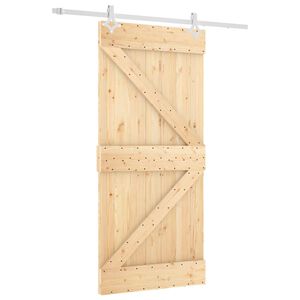 vidaXL Skyved&oslash;r 95 x 210 cm Massiv Furu Tre (Ubehandlet)