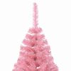 vidaXL Kunstig Forhåndsopplyst Juletre med 300 LED Rosa 210 cm PVC