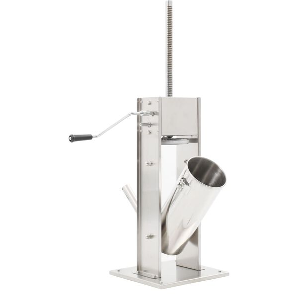 vidaXL Manuell p&oslash;lsestapper s&oslash;lv 5 L rustfritt st&aring;l