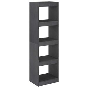 vidaXL Bokhylle/romdeler gr&aring; 40x30x135,5 cm heltre furu