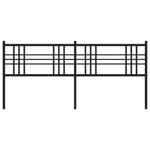 vidaXL Sengegavl i metall svart 193 cm