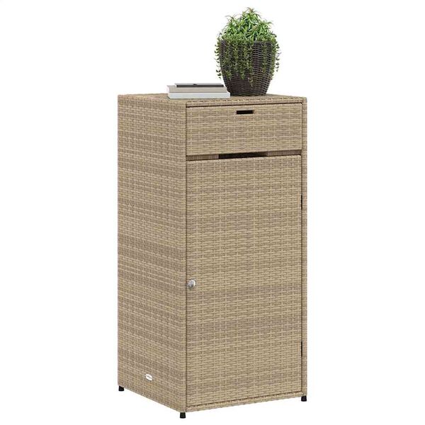 vidaXL Putekasse beige 55x55x111 cm polyrotting