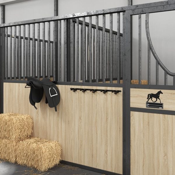 vidaXL Hodelaghenger for 5 hodelag med 5 kroker svart jern