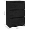 vidaXL Nattbord 2 stk svart 40x29,5x64 cm heltre furu