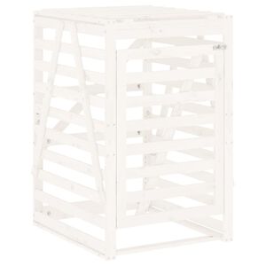 vidaXL S&oslash;ppeldunkskur hvit 84x90x128,5 cm heltre furu