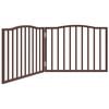 vidaXL Hundeport sammenleggbar 2 paneler brun eik 160 cm poppeltre