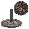 vidaXL Parasollfot harpiks rund bronse 9 kg