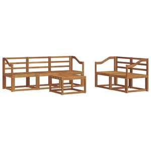 vidaXL Utend&oslash;rs sofa-sett 6 pcs Naturlig