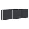 vidaXL H&oslash;ybed Svart 300 x 50 x 91 cm WPC og Aluminium