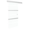 vidaXL Skyved&oslash;r med myke d&oslash;rstopper ESG-glass og aluminium 90x205 cm