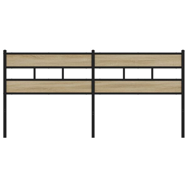 vidaXL Hodegavl sonoma eik 193 cm jern og konstruert tre