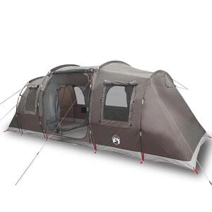 vidaXL Tunneltelt for camping 4 personer brun vanntett
