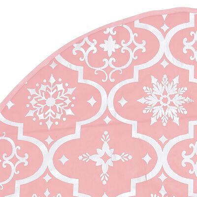 vidaXL Luksus juletreskjørt med sokk rosa 90 cm stoff