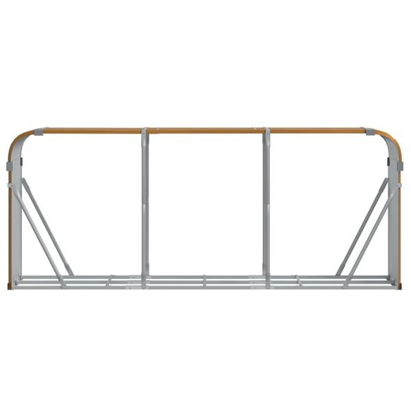 vidaXL Vedholder treutseende 234x45x100 cm galvanisert stål
