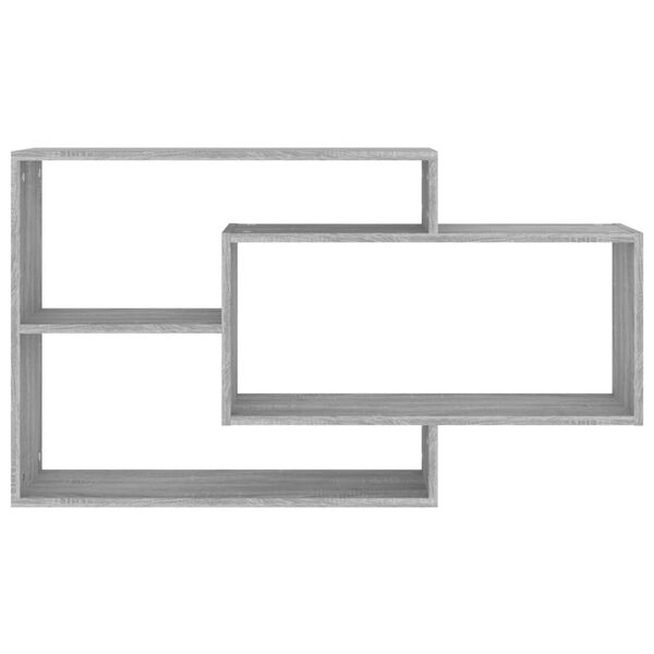 vidaXL Vegghylle grå sonoma 104x20x58,5 cm konstruert tre