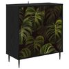 vidaXL Serviesskap ELBURG Svart eik 69 x 33 x 76 cm Konstruert tre