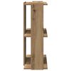 vidaXL Bokhylle 3 etasjer artisan eik 60x30x80 cm konstruert tre