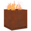 vidaXL R&oslash;ykfri ildsted Brun 48 x 48 x 50 cm Cortenst&aring;l