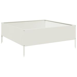vidaXL H&oslash;ybed hvit 100x100x41 cm st&aring;l