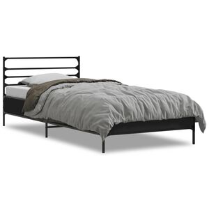 vidaXL Sengeramme svart 90x200 cm konstruert tre og metall