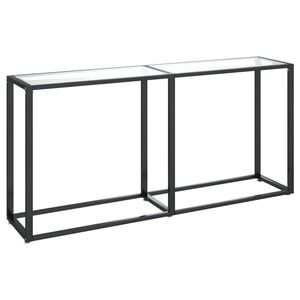 vidaXL Konsollbord gjennomsiktig 160x35x75,5 cm herdet glass