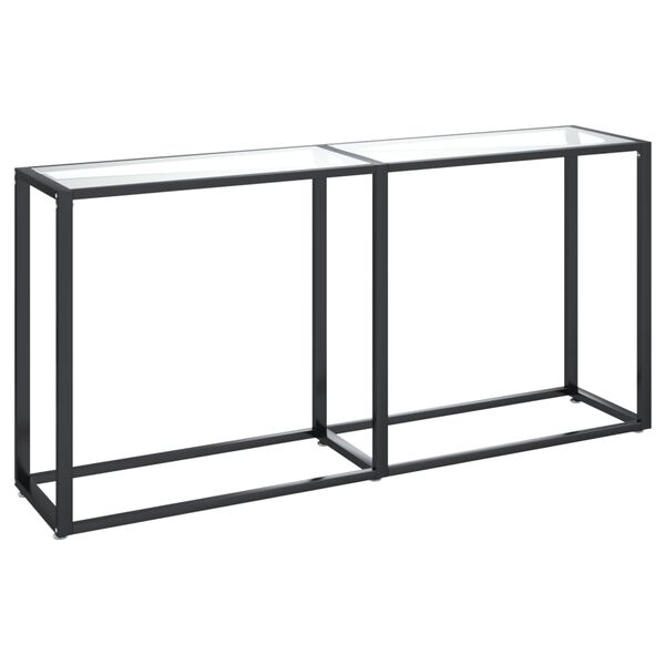 vidaXL Konsollbord gjennomsiktig 160x35x75,5 cm herdet glass