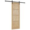 vidaXL Skyved&oslash;r 73,5 x 211 cm Heltre furu Naturlig og svart