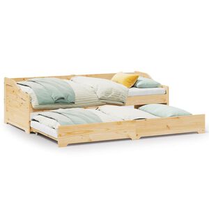 vidaXL Daybed med trille uten madrass IRUN 90x200 cm